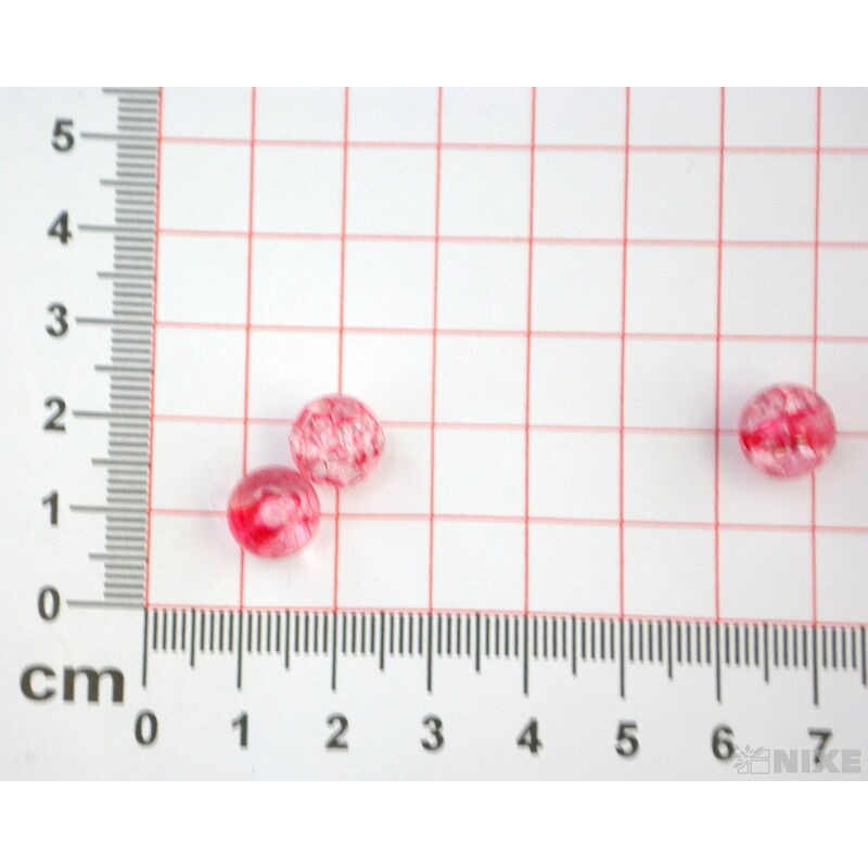 KORÁLKY KRAK 10mm cca 90ks*ČERVENÁ