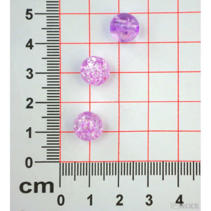 KORÁLKY KRAK 10mm cca 90ks*FIALOVÁ