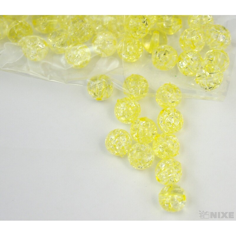 KORÁLKY KRAK 10mm cca 90ks*ŽLUTÁ