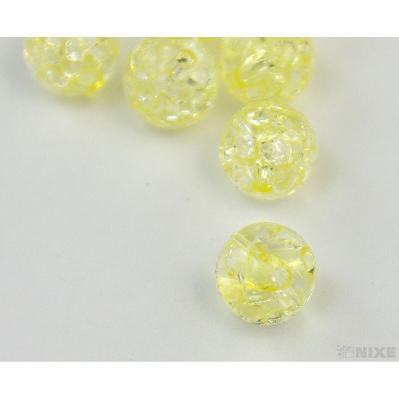 KORÁLKY KRAK 10mm cca 90ks*ŽLUTÁ