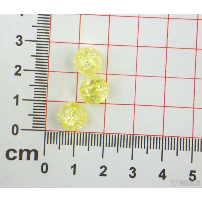 KORÁLKY KRAK 10mm cca 90ks*ŽLUTÁ