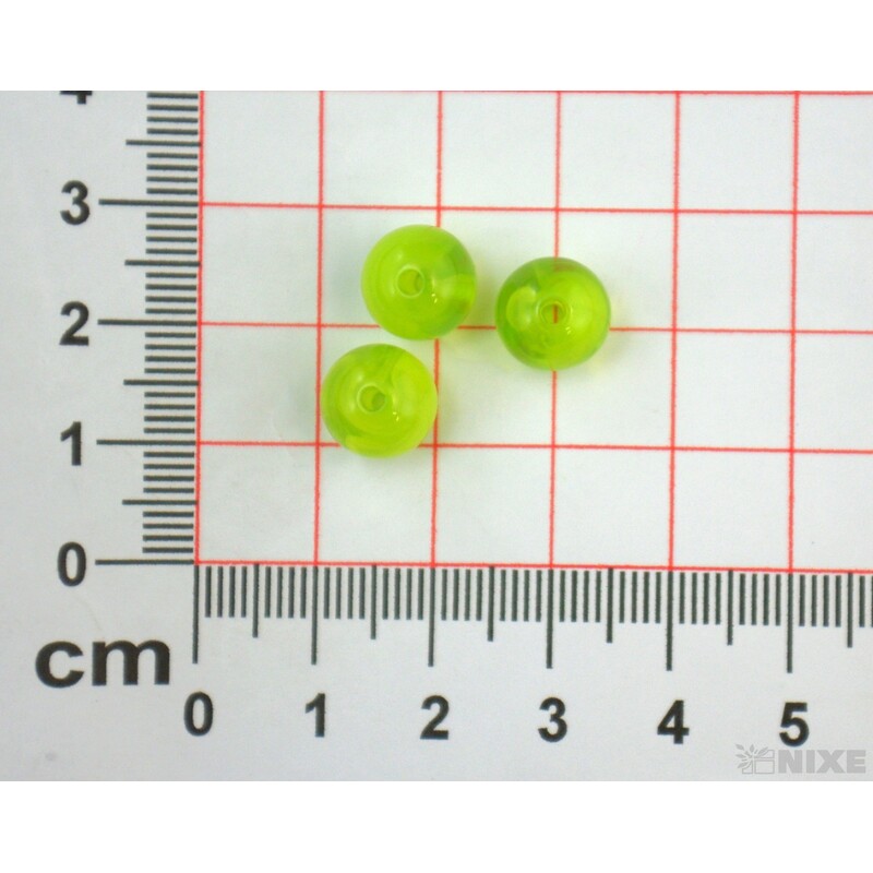 KORÁLKY DUHA 10mm cca 90ks*ZELENÁ