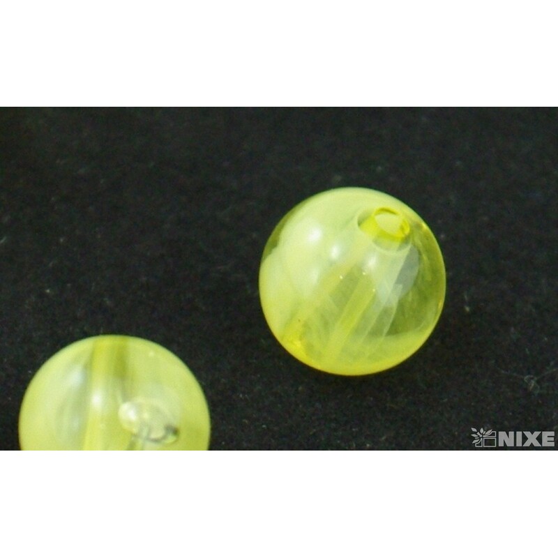 KORÁLKY DUHA 10mm cca 90ks*ŽLUTÁ