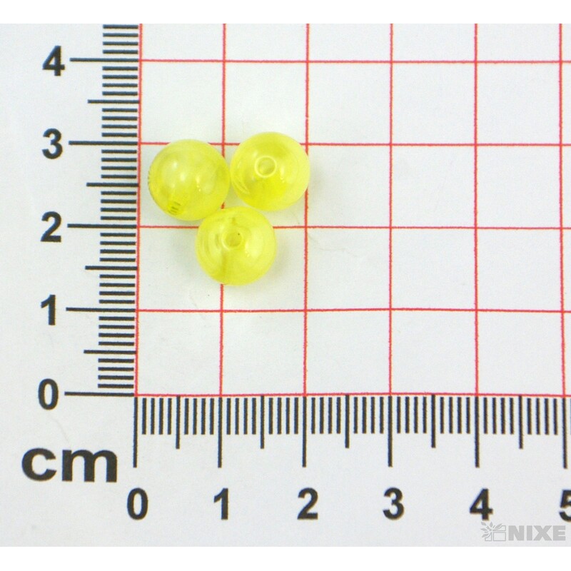 KORÁLKY DUHA 10mm cca 90ks*ŽLUTÁ