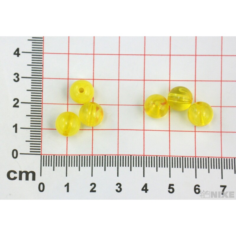 KORÁLKY DUHA 10mm cca 90ks*ŽLUTÁ TM.