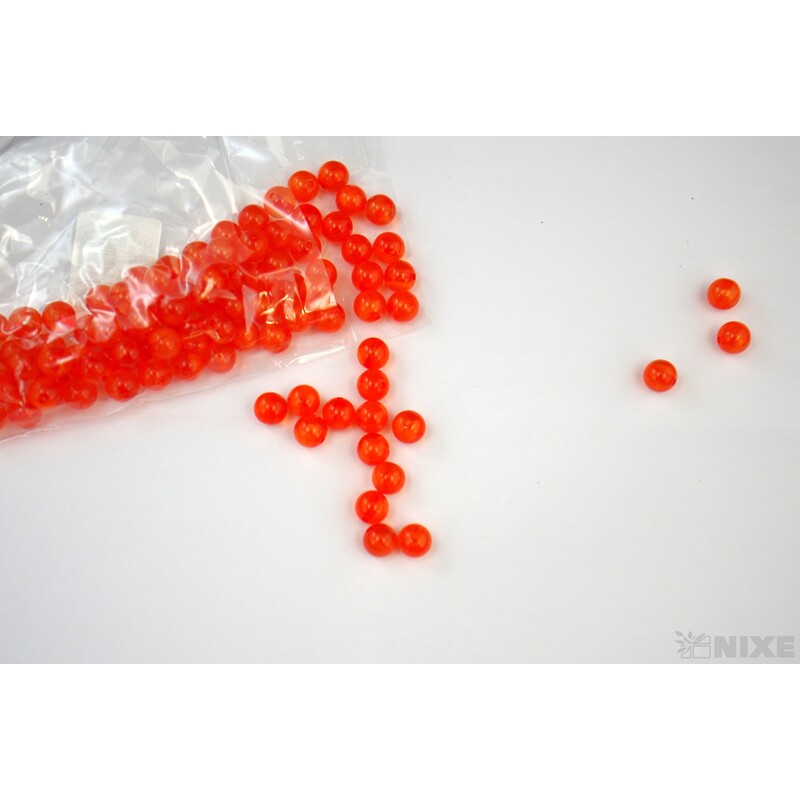 KORÁLKY DUHA 10mm cca 90ks*ORANŽOVÁ