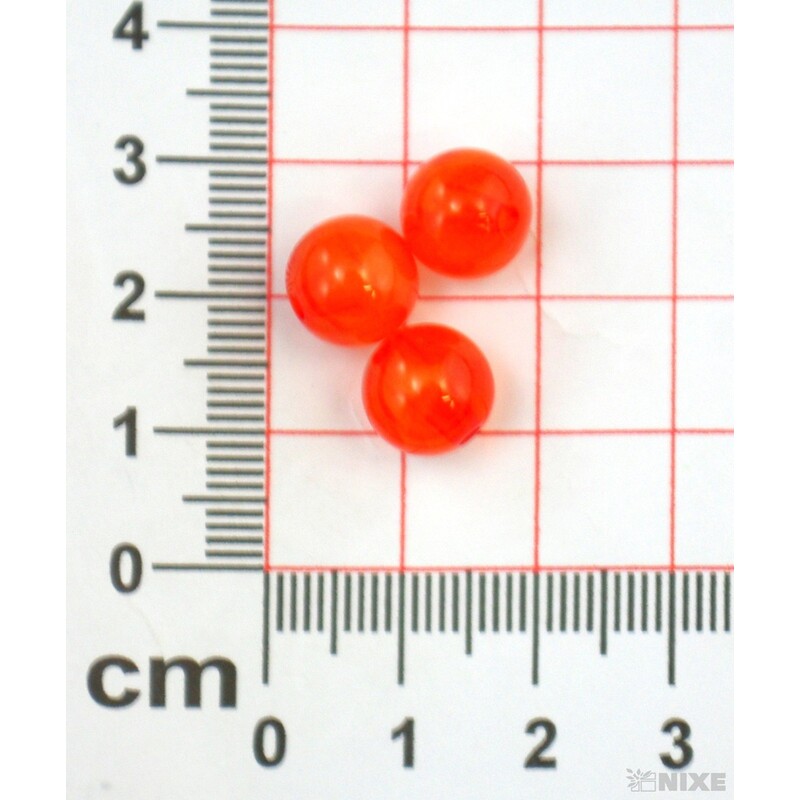 KORÁLKY DUHA 10mm cca 90ks*ORANŽOVÁ