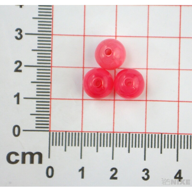 KORÁLKY DUHA 10mm cca 90ks*RŮŽOVÁ