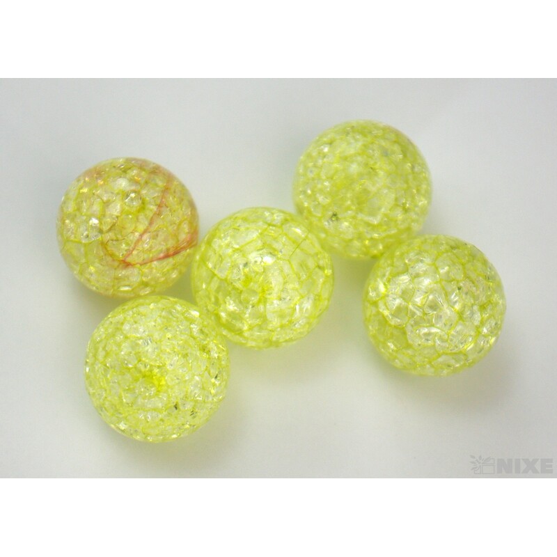 KORÁLKY KRAK 25mm 6ks*ŽLUTÁ