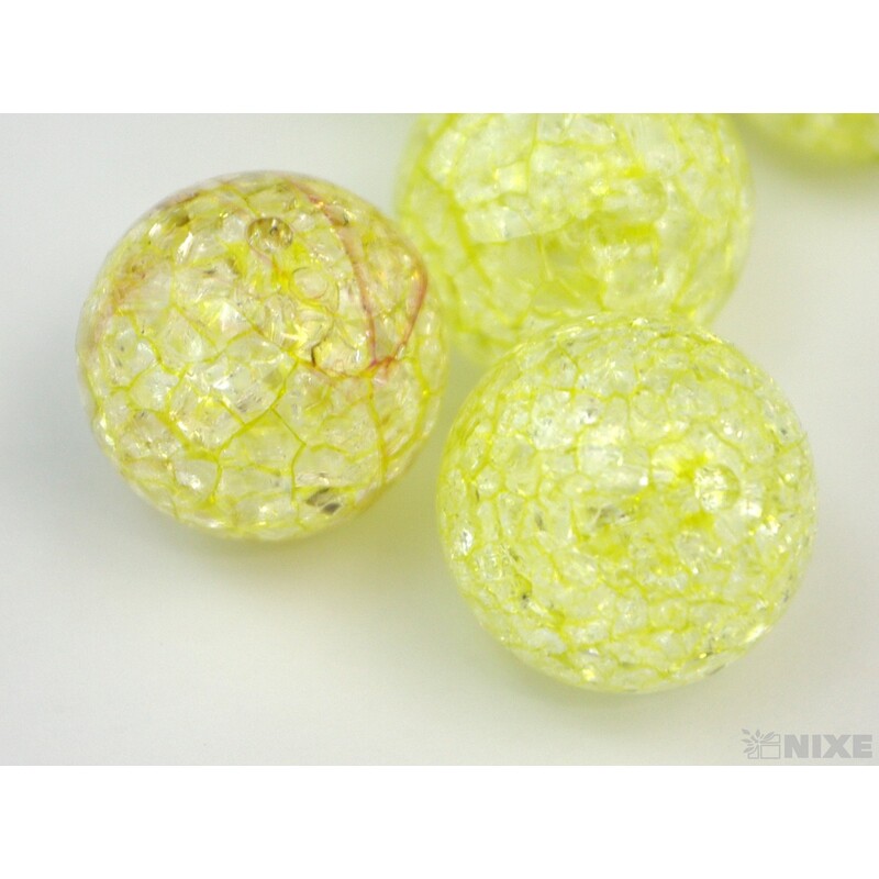 KORÁLKY KRAK 25mm 6ks*ŽLUTÁ