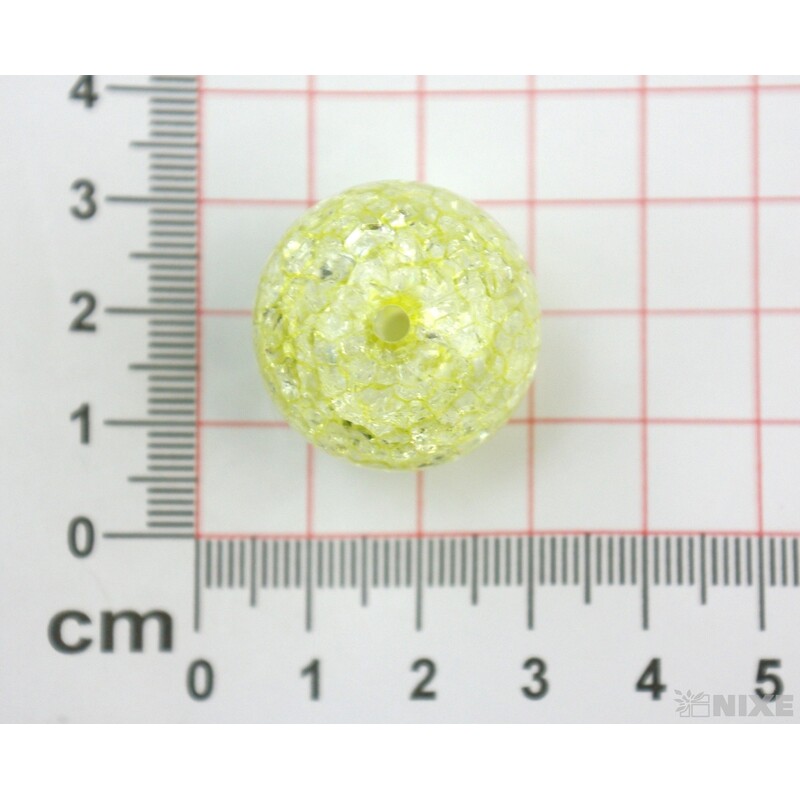 KORÁLKY KRAK 25mm 6ks*ŽLUTÁ