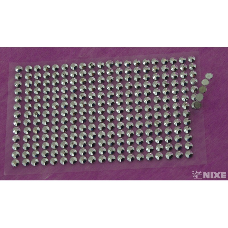 PERLIČKY NALEPOVACÍ 6mm 260ks*STŘÍBRNÁ