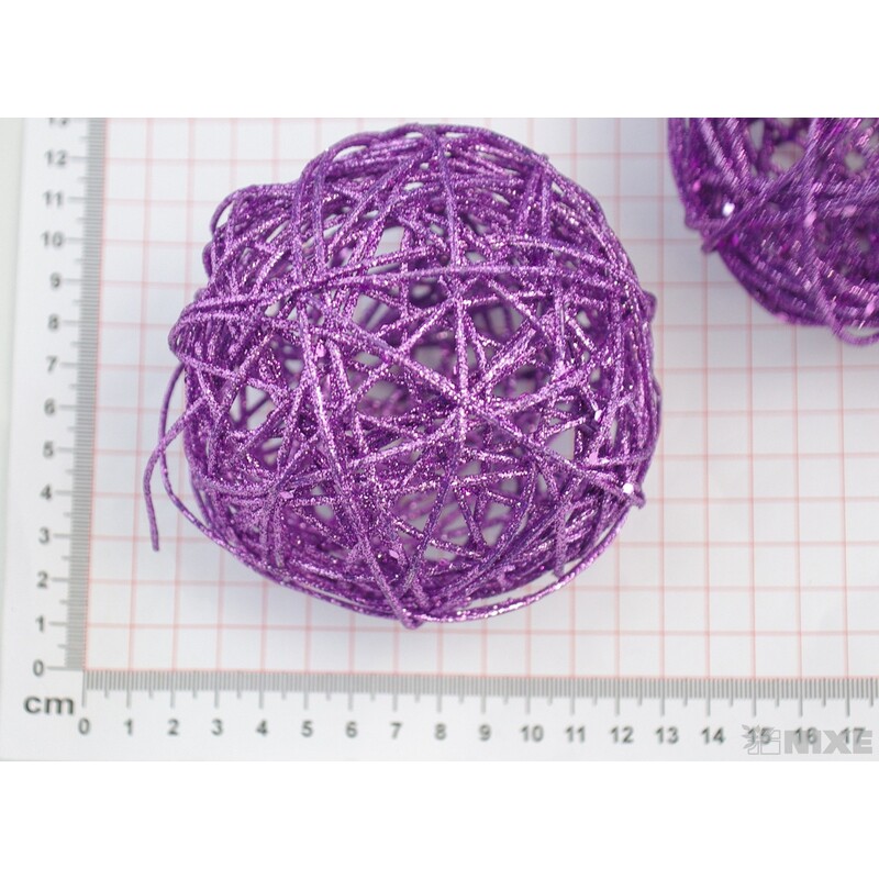 KOULE RATTAN METAL 10cm*MIX BAREV