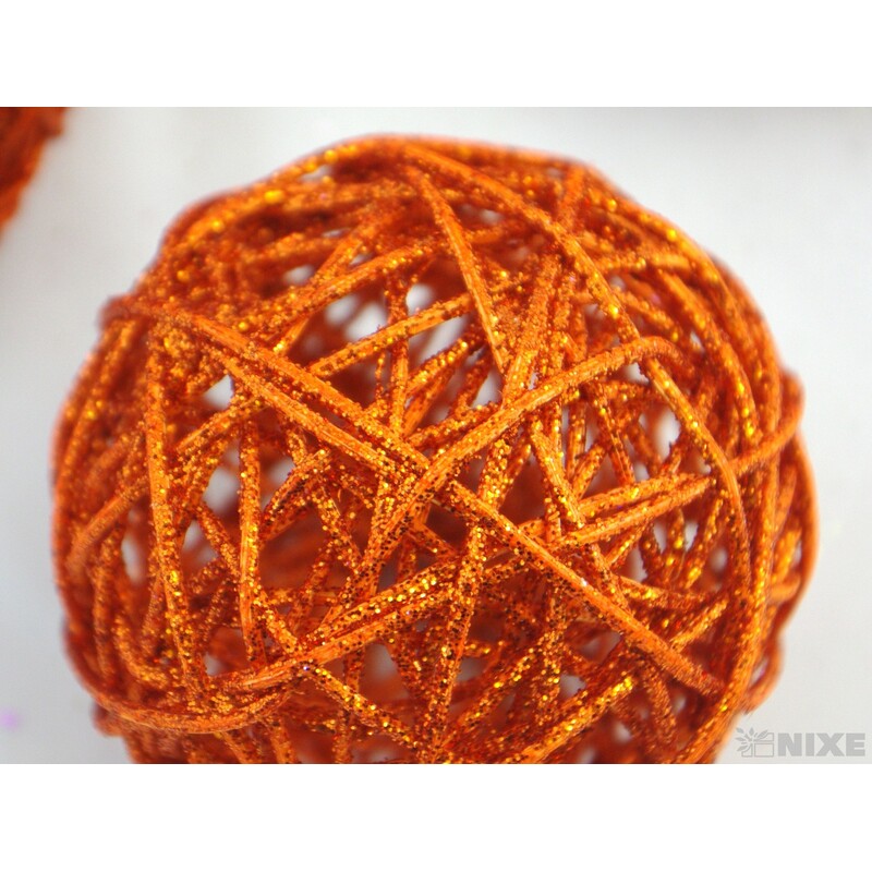 KOULE RATTAN METAL 10cm*MIX BAREV