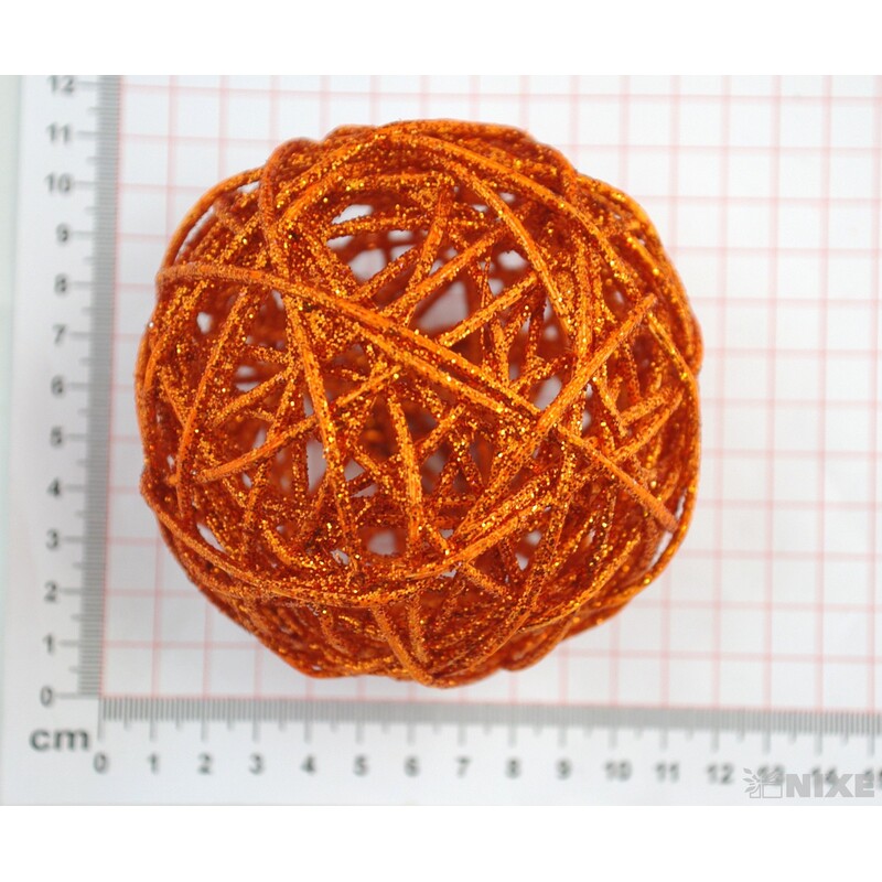 KOULE RATTAN METAL 10cm*MIX BAREV