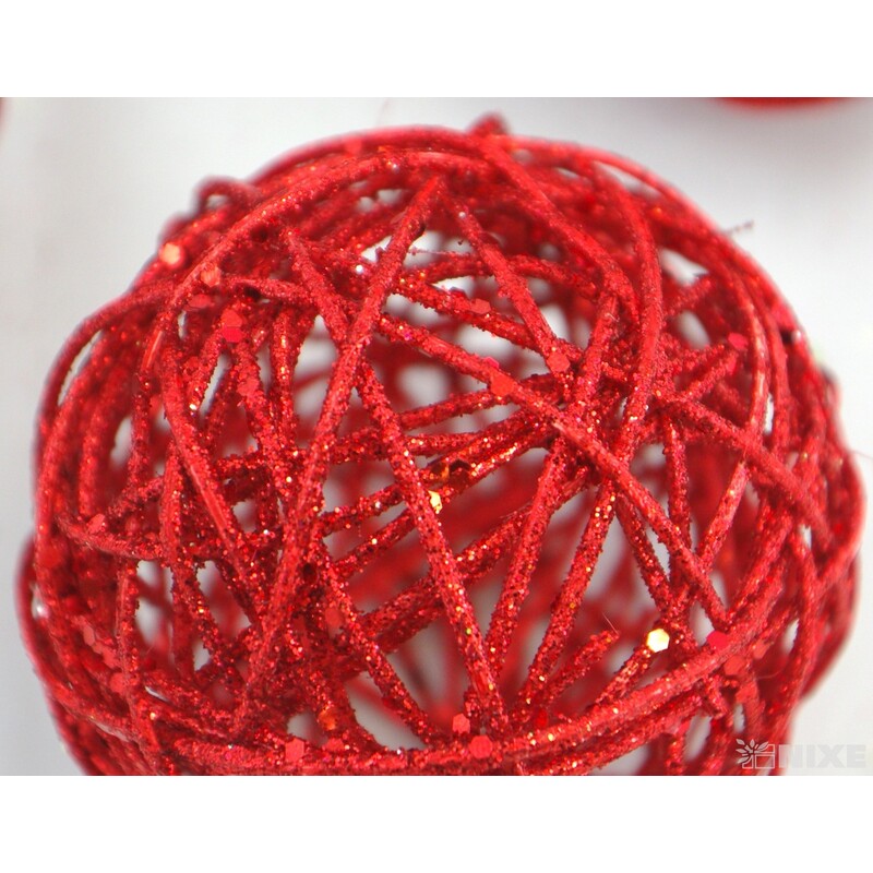 KOULE RATTAN METAL 10cm*MIX BAREV