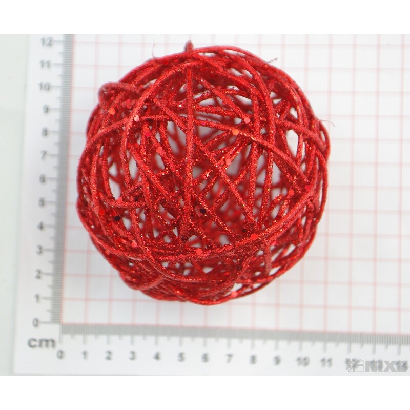 KOULE RATTAN METAL 10cm*MIX BAREV