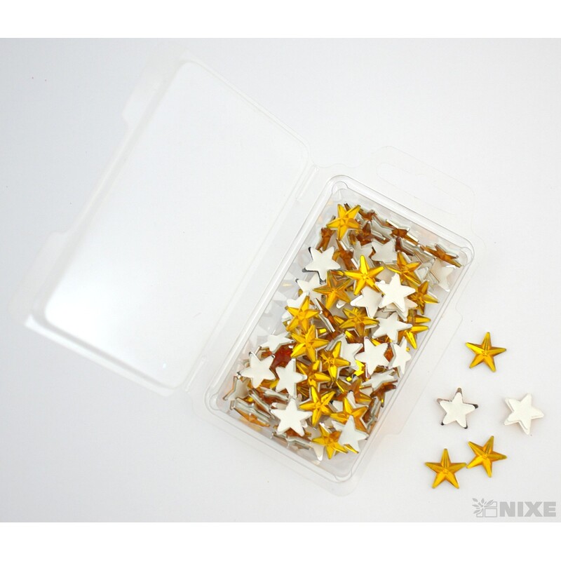 HVĚZDA AKRYL NALEP 1,5cm 100ks*ZLATÁ