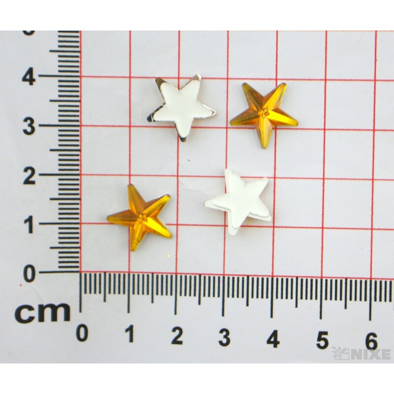 HVĚZDA AKRYL NALEP 1,5cm 100ks*ZLATÁ