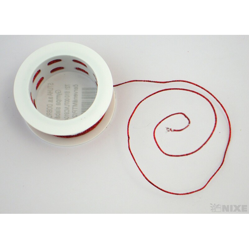 GYMPA SLABÁ CÍVKA 1mmx25m*ČERVENÁ 910400