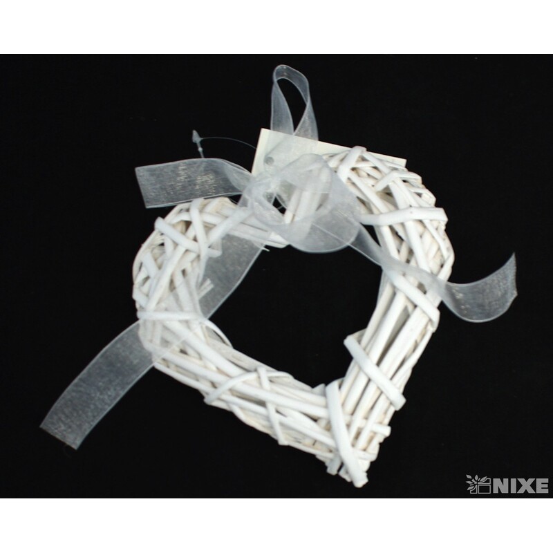 ZÁVĚS SRDCE 14cm*BÍLÁ