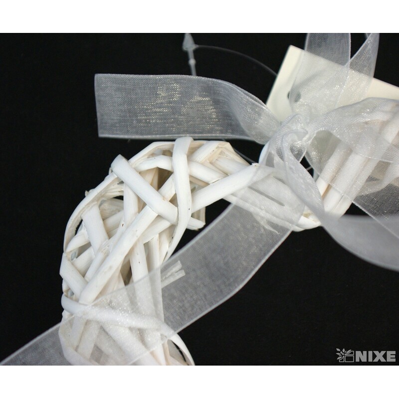 ZÁVĚS SRDCE 14cm*BÍLÁ