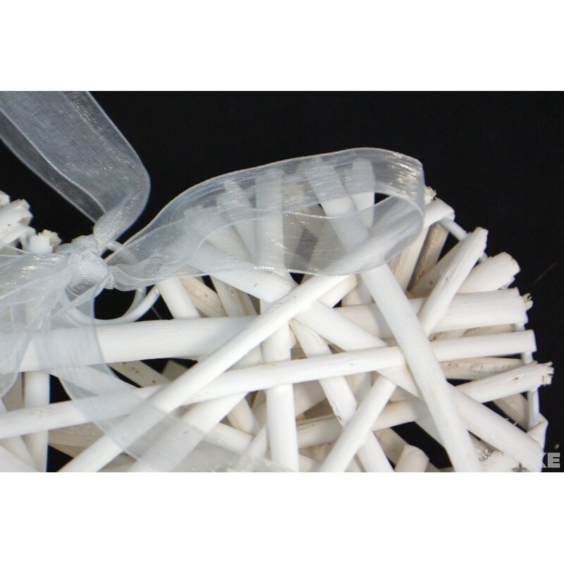 ZÁVĚS SRDCE 19cm*BÍLÁ