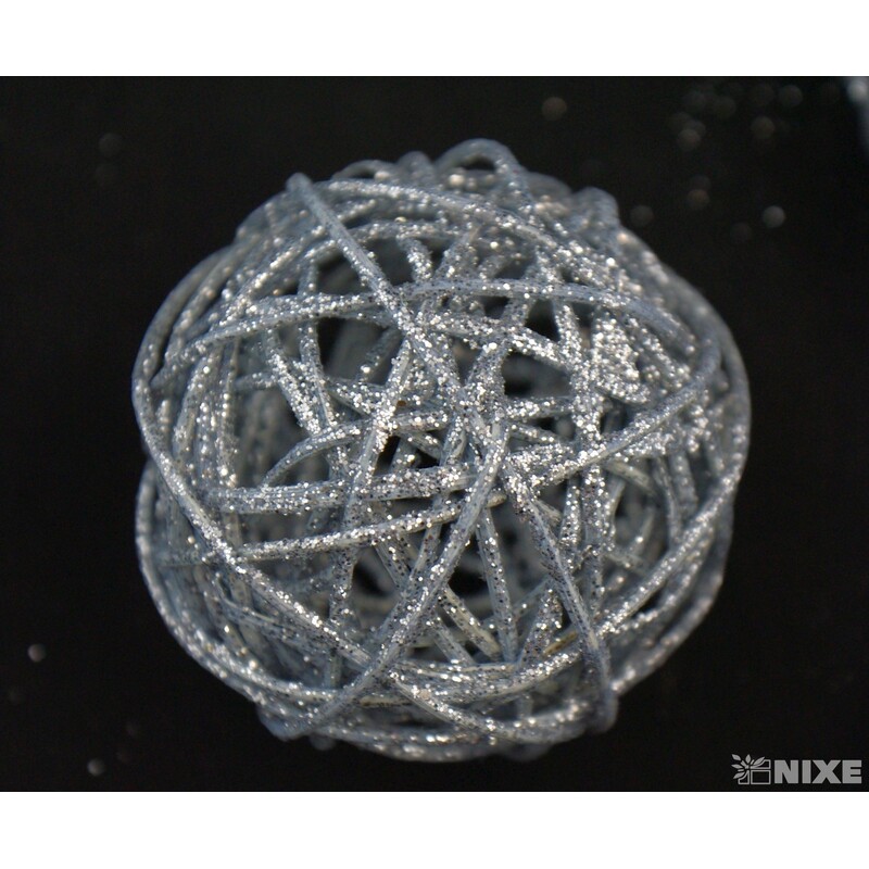 KOULE RATTAN METAL 7,5cm*MIX BAREV