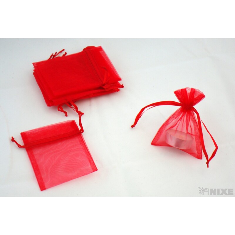 SÁČEK ORGANZA 08x10,5cm*ČERVENÁ 15