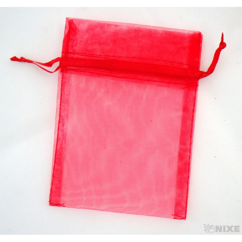 SÁČEK ORGANZA 08x10,5cm*ČERVENÁ 15