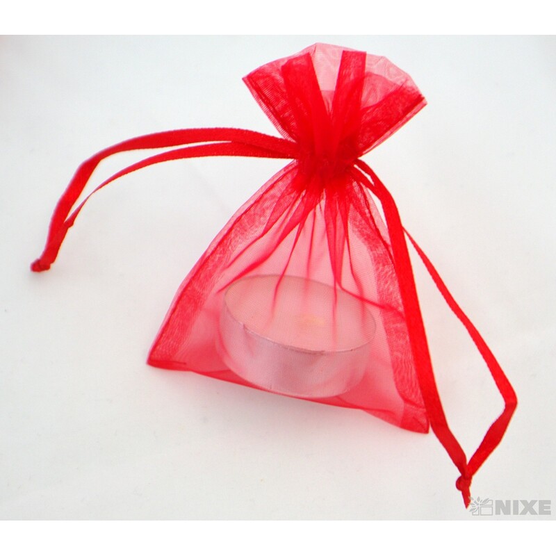 SÁČEK ORGANZA 08x10,5cm*ČERVENÁ 15