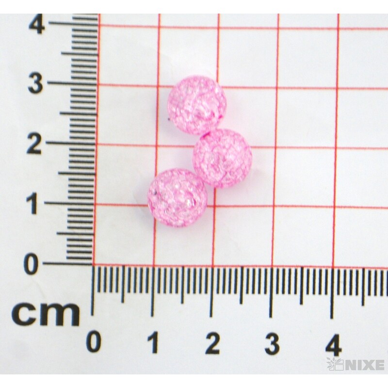 KORÁLKY KRAK 10mm cca 90ks*RŮŽOVÁ