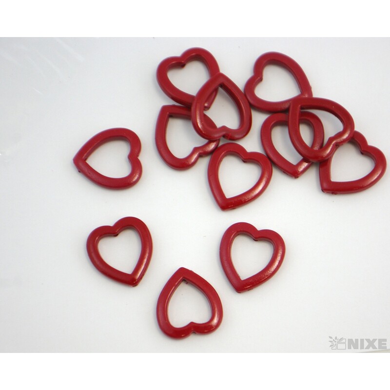 SRDCE NAVLÉKACÍ 2,5cm 12ks*ČERVENÁ