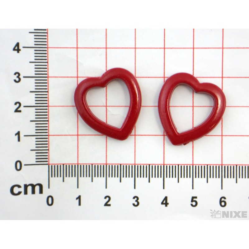 SRDCE NAVLÉKACÍ 2,5cm 12ks*ČERVENÁ