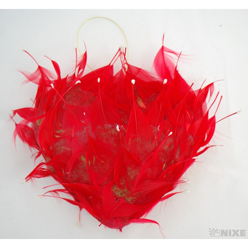 ZÁVĚS SRDCE 16cm*ČERVENÁ