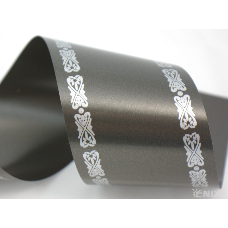 POHŘEBNÍ STUHA SP 76mmx50m*ČERNÁ+STŘÍBRNÁ