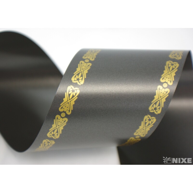 POHŘEBNÍ STUHA SP 76mmx50m*ČERNÁ+ZLATÁ