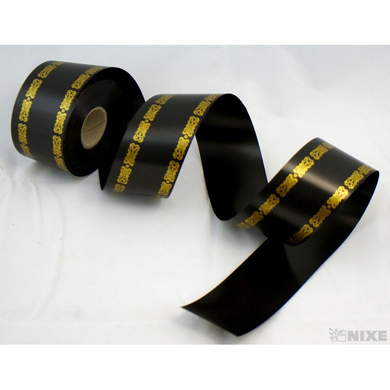 POHŘEBNÍ STUHA SP 57mmx50m*ČERNÁ+ZLATÁ