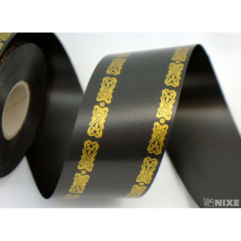 POHŘEBNÍ STUHA SP 57mmx50m*ČERNÁ+ZLATÁ