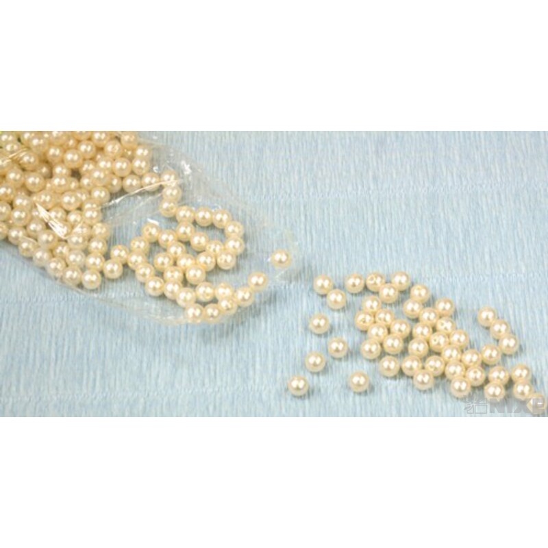 KORÁLKY 8mm cca 208ks*SMETANOVÁ