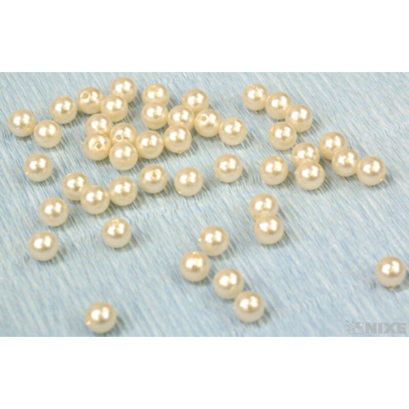 KORÁLKY 8mm cca 208ks*SMETANOVÁ