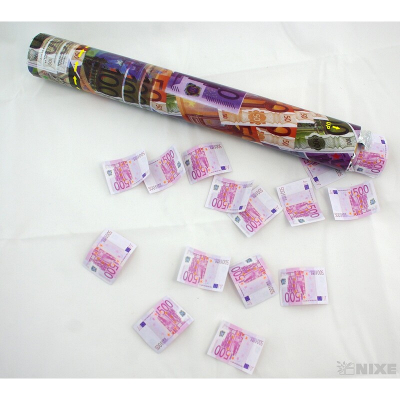 KONFETY VYSTŘELOVACÍ EURO 40cm*