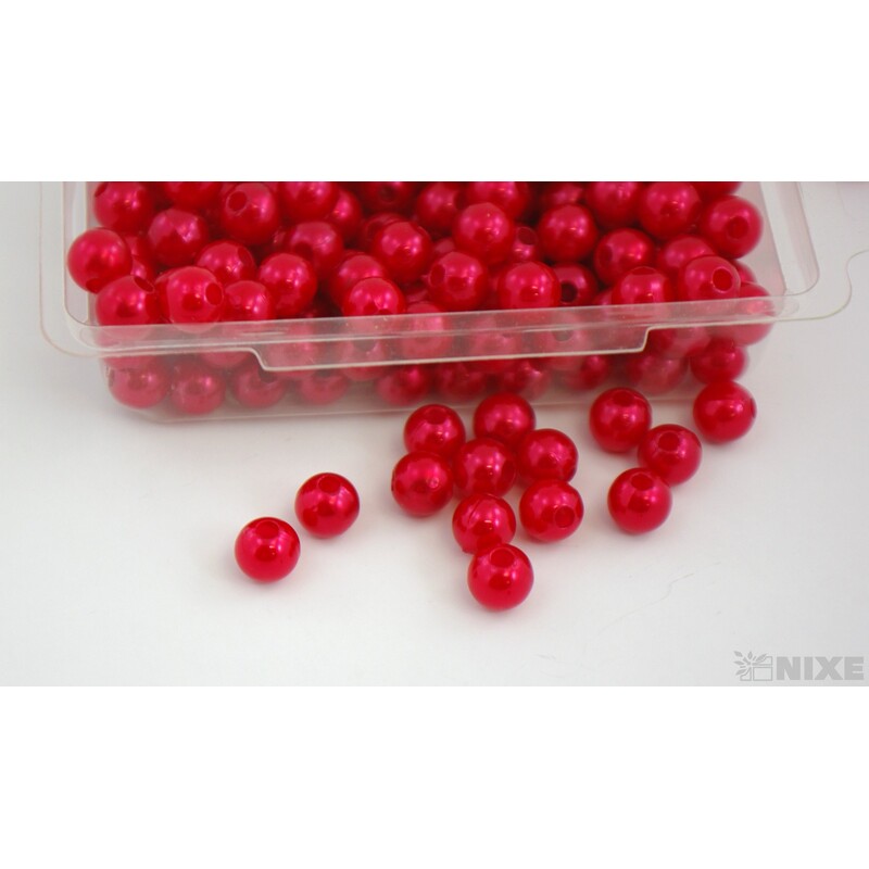 KORÁLKY 8mm 45g*ČERVENÁ