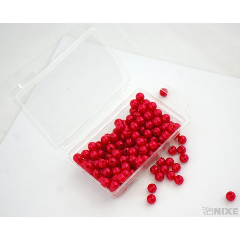 KORÁLKY 8mm 45g*ČERVENÁ