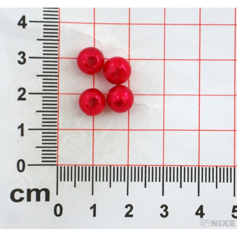 KORÁLKY 8mm 45g*ČERVENÁ