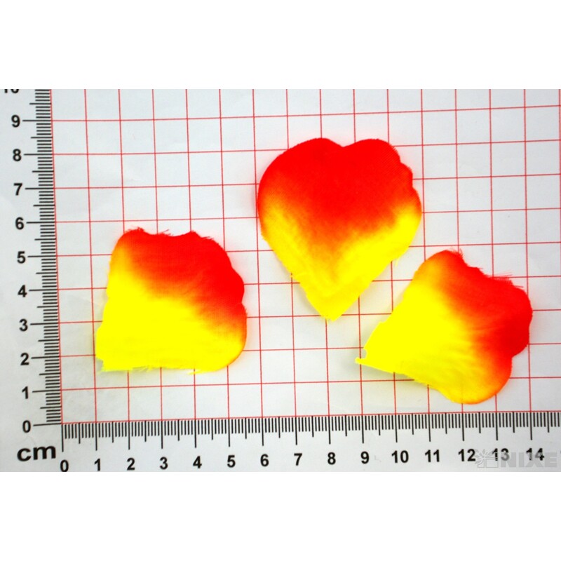 OKVĚTNÍ LÍSTKY RŮŽÍ 100ks*ŽLUTO+ČERV.