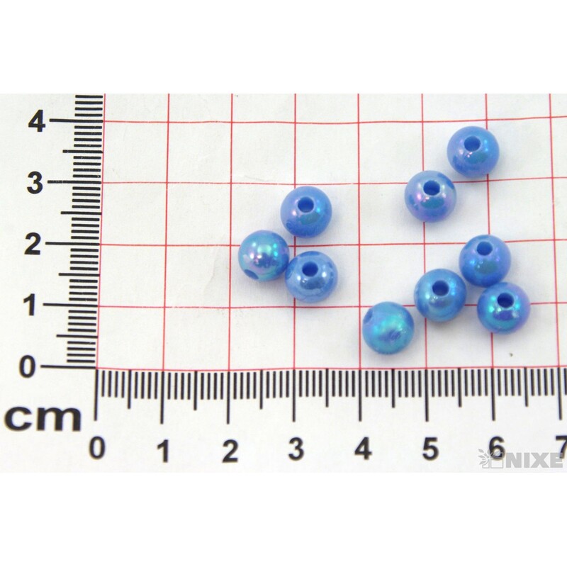KORÁLKY 8mm cca 208ks*MODRÁ
