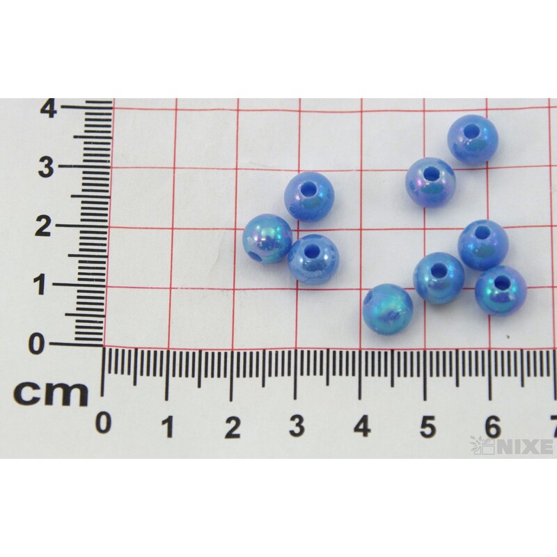 KORÁLKY 8mm cca 208ks*MODRÁ