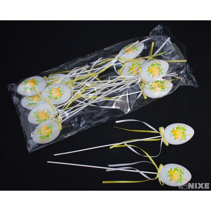 ZÁPICH VAJÍČKA 12ks 6x28cm*BÍLÁ