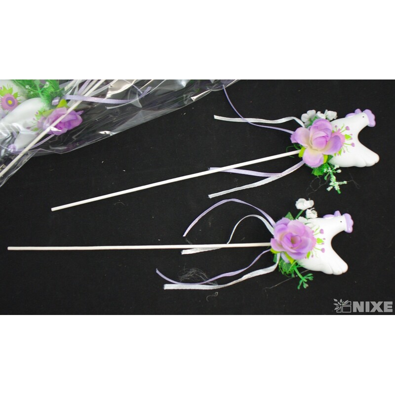 ZÁPICH SLEPIČKA 12ks 6x27cm*BÍLÁ